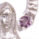 クロスチャーム付マリア様ペンダント 2月(アメジスト)